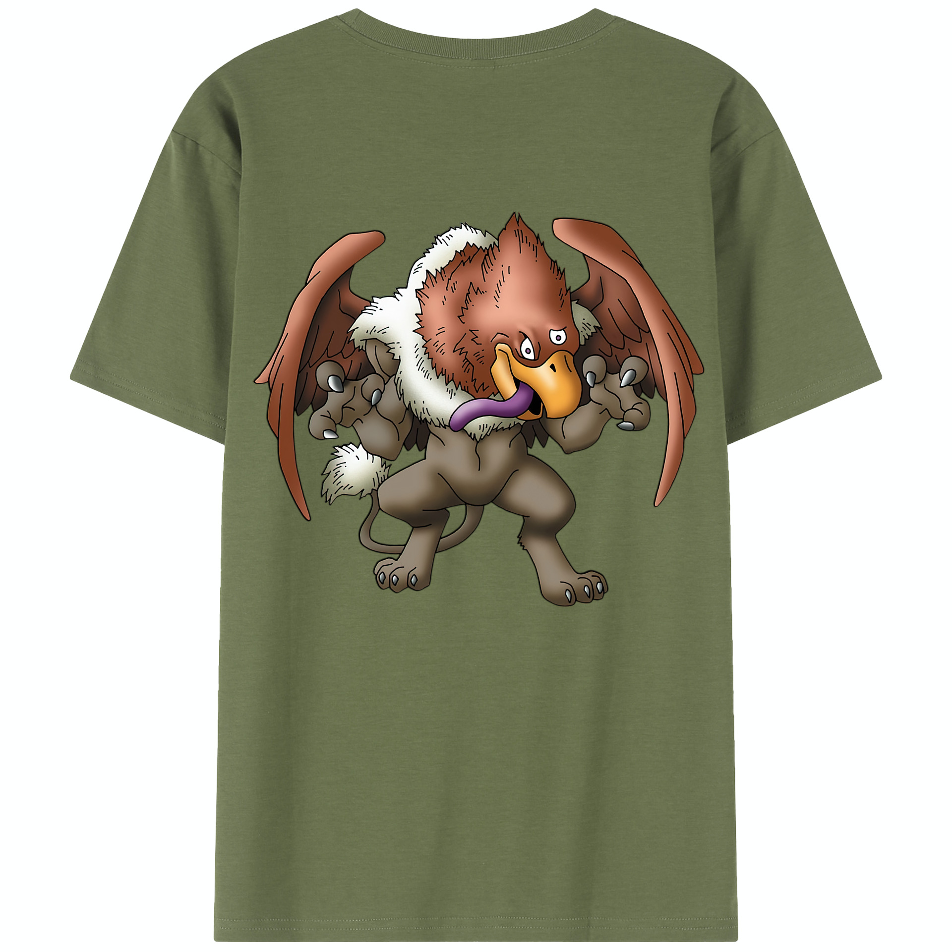 （画像用） ドラゴンクエスト Doragon Kuesuto Dragon Quest 綿100％半袖Tシャツ（背面プリント）